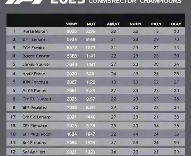 F1 2025 Final Standings: Complete Drivers' and Constructors' Championship Results