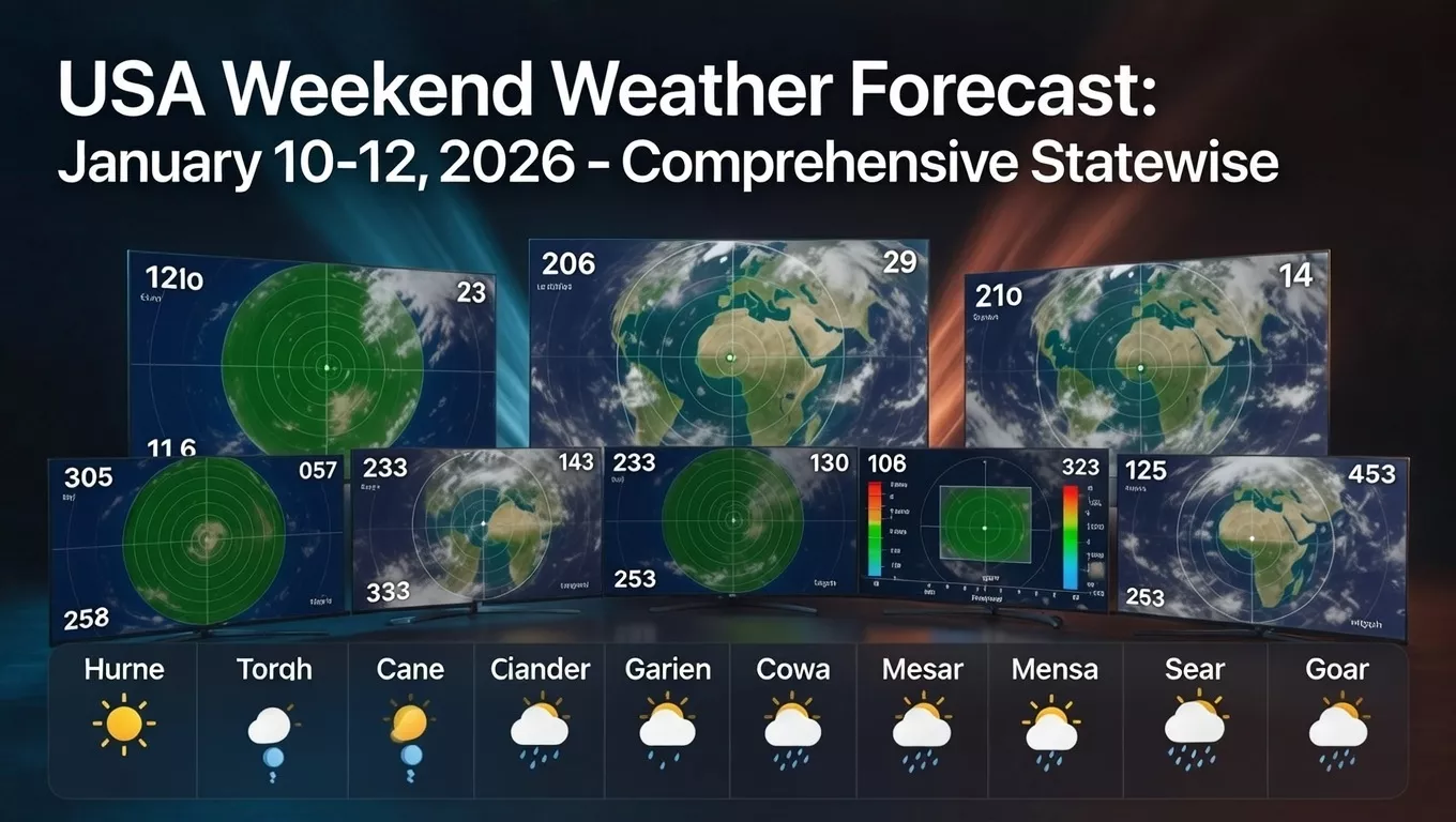 USA Weekend Weather Forecast: January 10-12, 2026 – Comprehensive Statewise