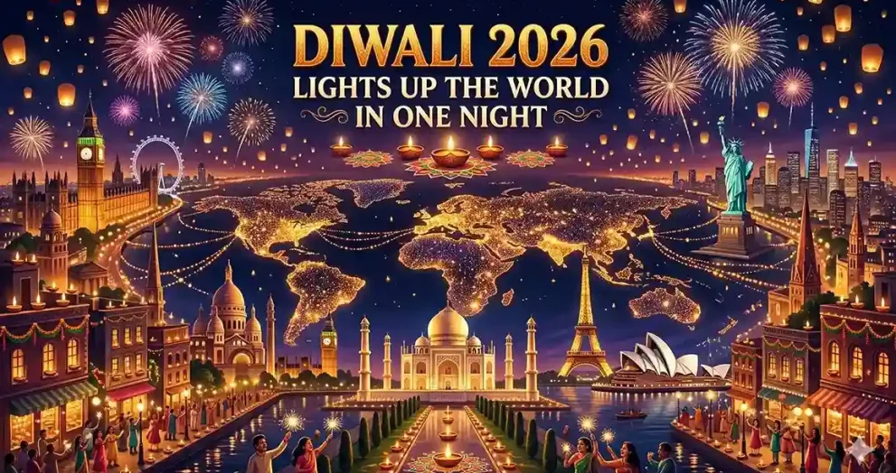 Diwali 2026 Lights Up the World in One Night