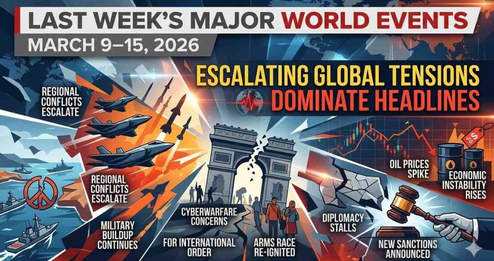 Last Week's Major World Events: March 9–15, 2026 – Escalating Global Tensions Dominate Headlines