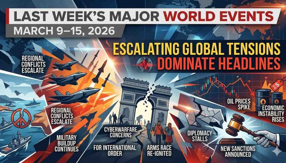 Last Week's Major World Events: March 9–15, 2026 – Escalating Global Tensions Dominate Headlines