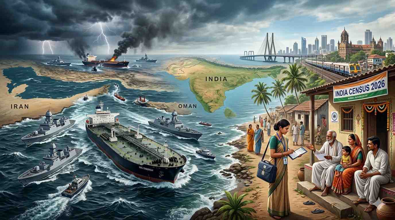 India Navigates Global Storm: April 2026 – Hormuz Crisis Tests Energy Security as Historic Census Begins