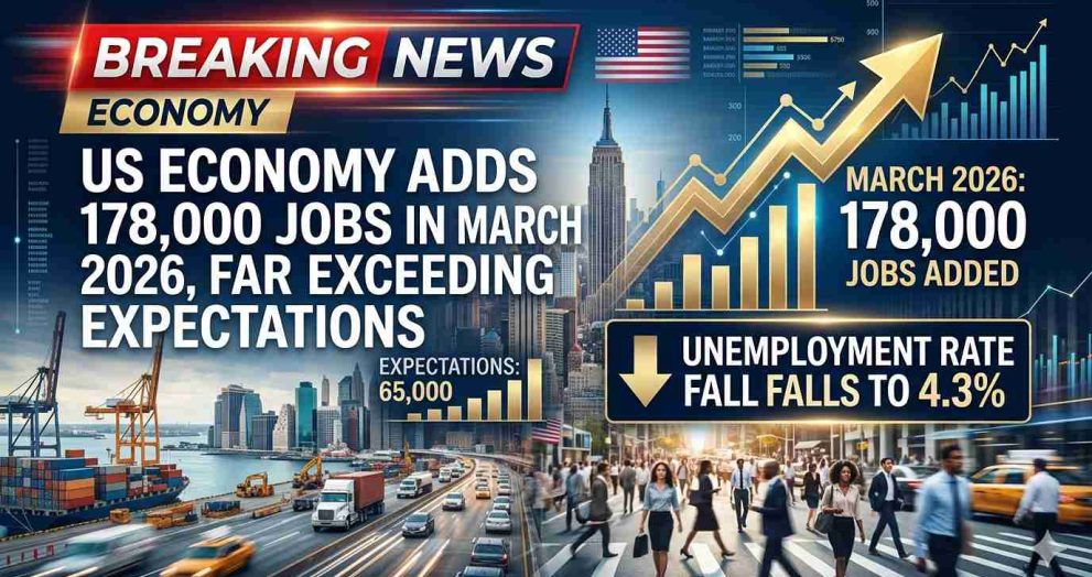 US Jobs Surge: 178K Added in March 2026