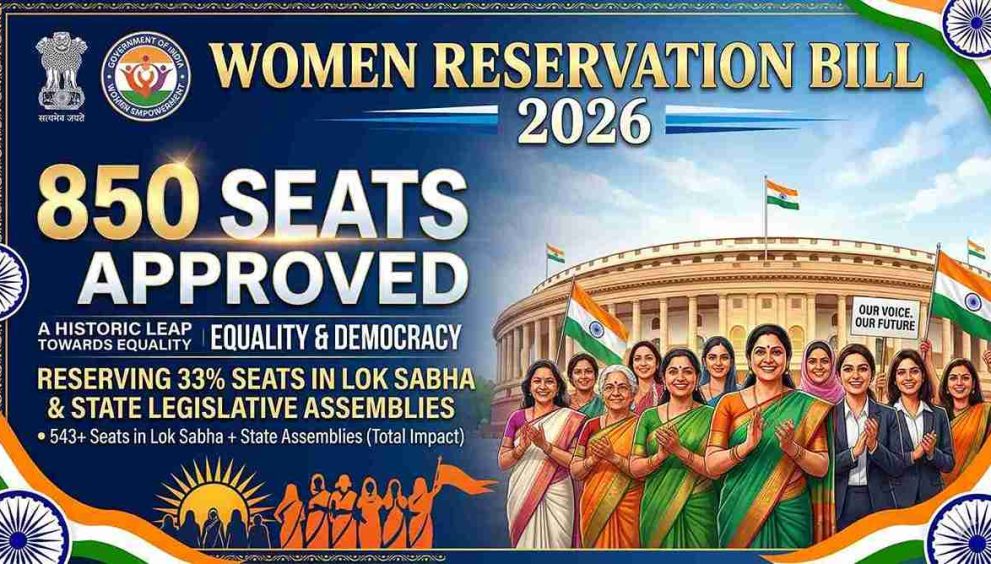 Women Reservation Bill 2026: 850 Seats Approved