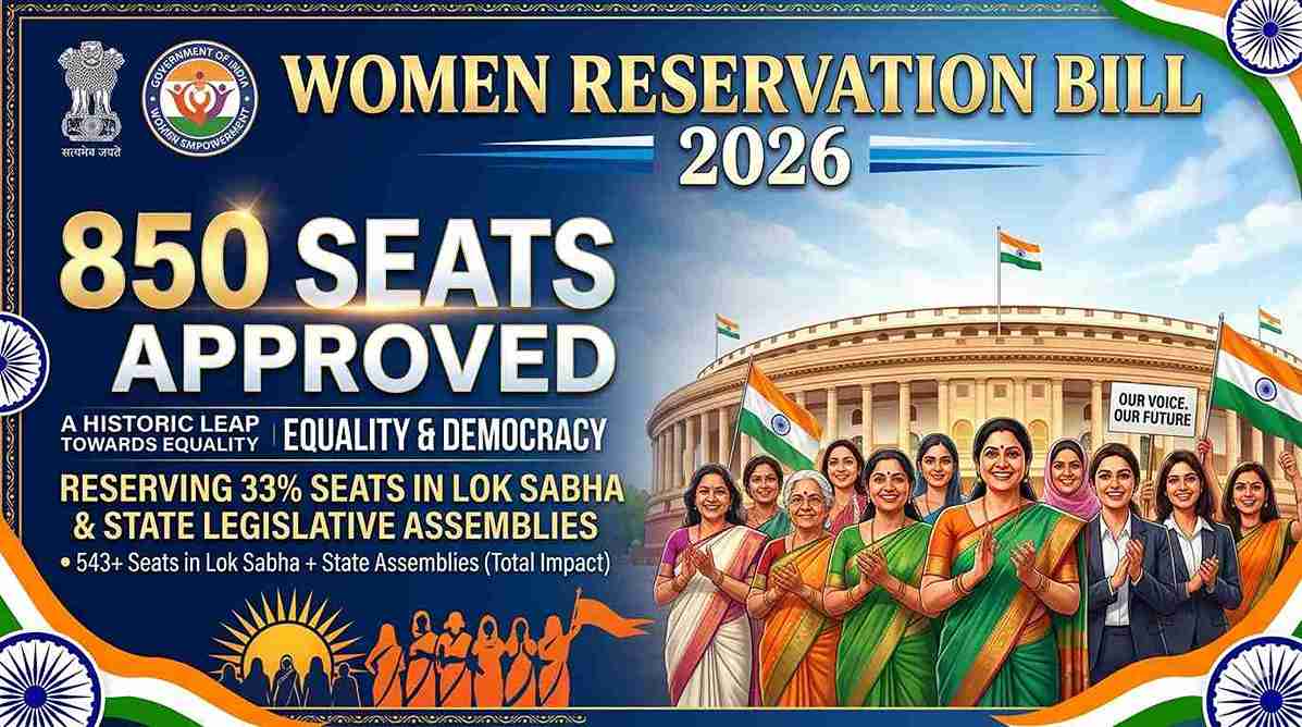 Women Reservation Bill 2026: 850 Seats Approved