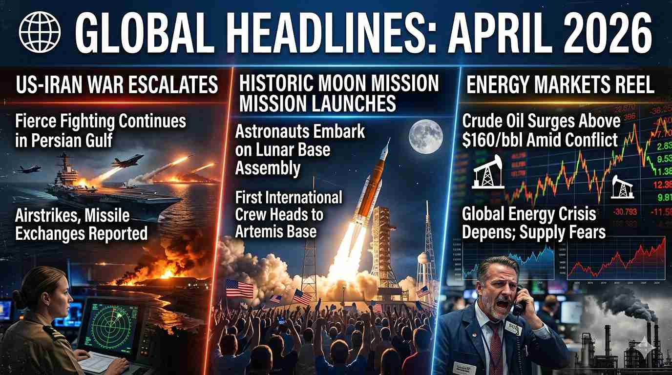 World Update April 2026: US-Iran War, Moon Mission