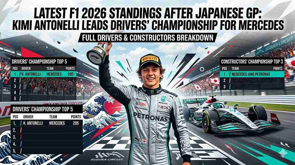 F1 2026 Standings: Antonelli Leads After Japan