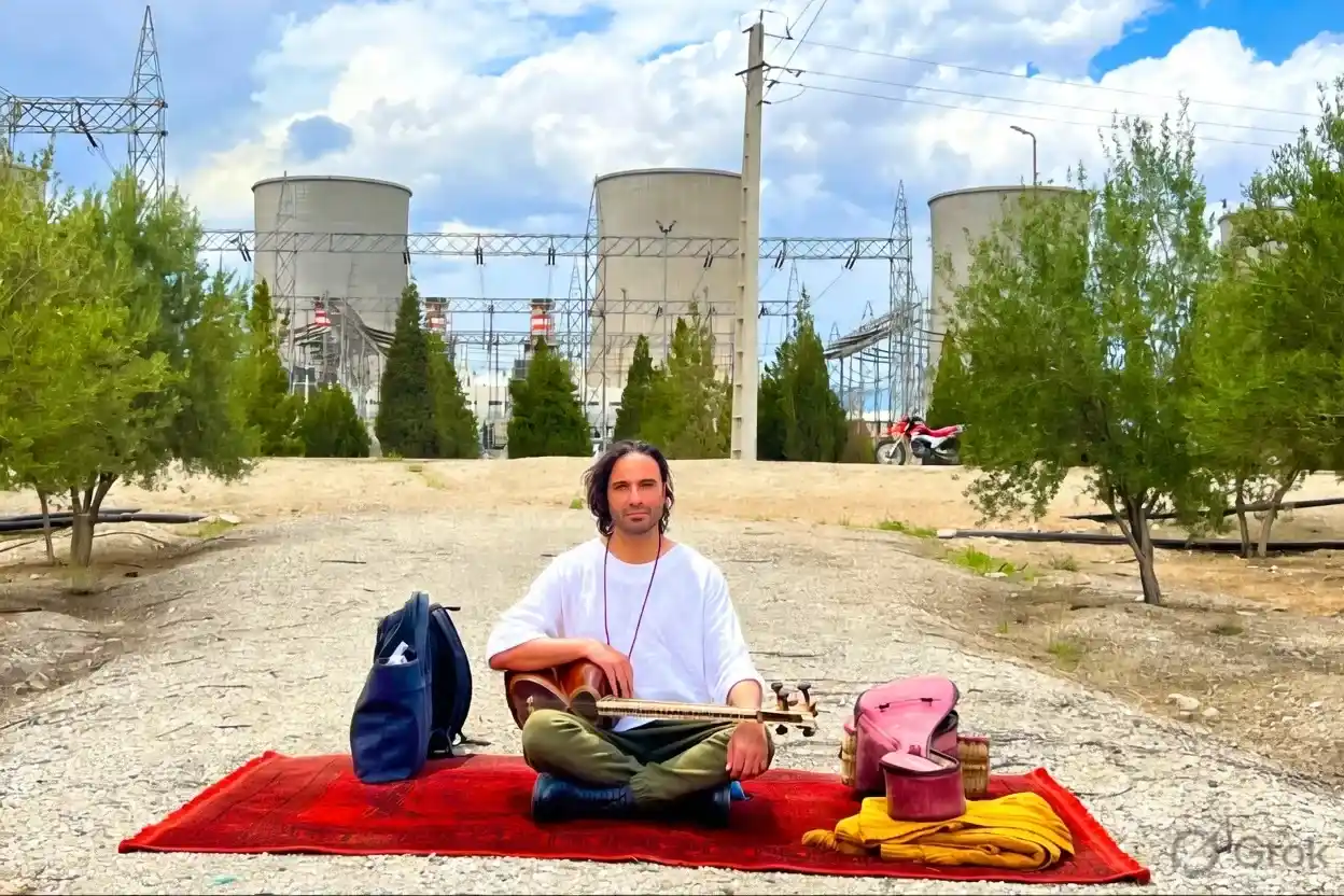 Ali Ghamsari Performs at Damavand Power Plant